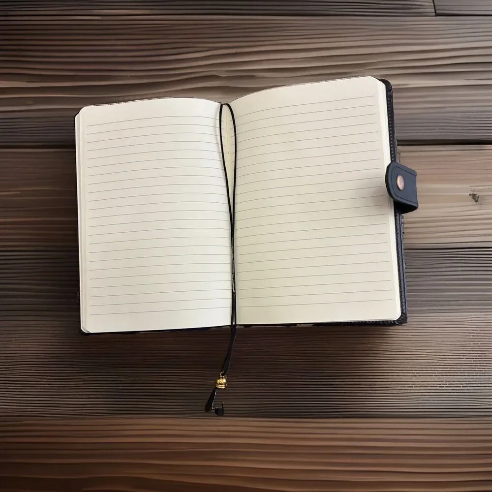 Corner Office By Jot Black Faux Leather Journal 192 Page Tassel Bookmark
